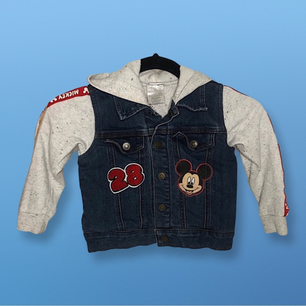 DISNEY JR Jacket Denim Jean jacket with hoodie
